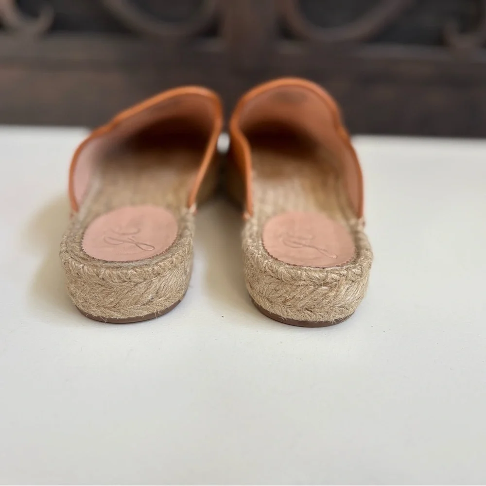 J. Crew Leather Espadrille Mules Size 8